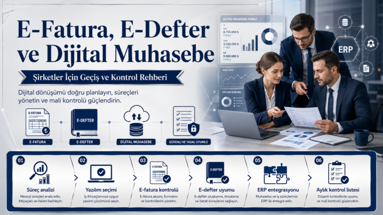 E-Fatura, E-Defter ve Dijital Muhasebe: Şirketler İçin Geçiş ve Kontrol Rehberi