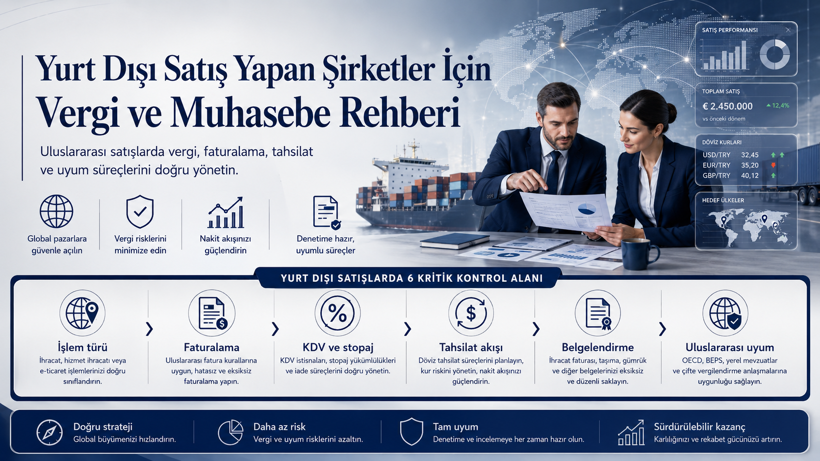 Yurt Dışı Satış Yapan Şirketler İçin Vergi ve Muhasebe Rehberi (2026)